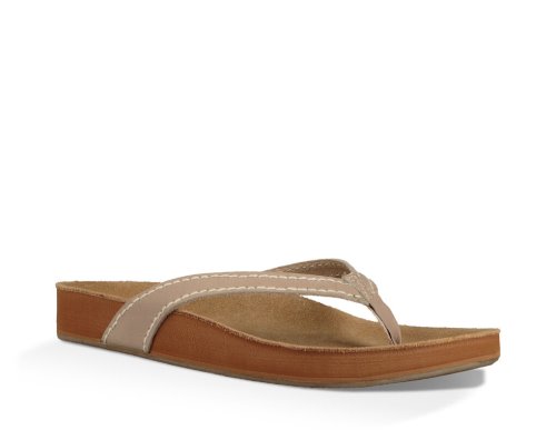 Sanuk She Loungey Leather - Sanuk Flip Flops Womens Brown - Philippines VQZOFI704